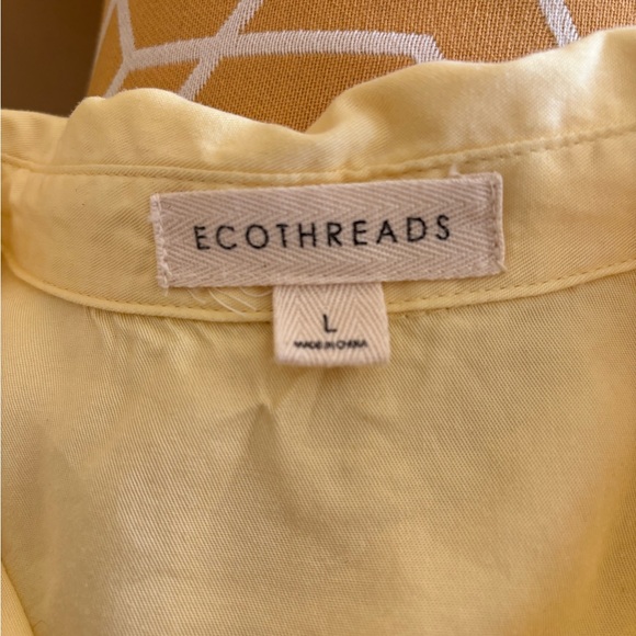Ecothreads NWT 100% lyocell. Yellow, size large - Picture 3 of 3